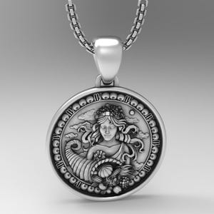 Virgo Sign Necklace, Medallion 925 Sterling Silver, A Detailed and Stylish Souvenir, Unisex Horoscope Accessory