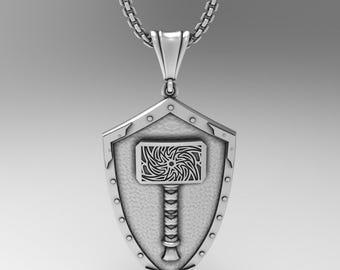 Sterling Silver Thor's Hammer Necklace: Warrior Talisman