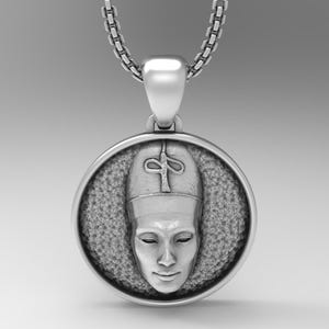 Ancient Egyptian Pharaoh Akhenaten Pendant Necklace, Unique History Jewelry, Gift for Egypt Lovers, Symbol of Power & Mystery
