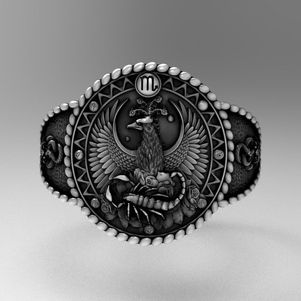 925 Sterling Silber Skorpion Ring Ein detailliertes und stilvolles Souvenir Unisex Sternzeichen Accessoire