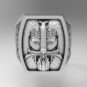 Lagertha Viking Ring: Handmade Oxidized Sterling Silver Norse Jewelry