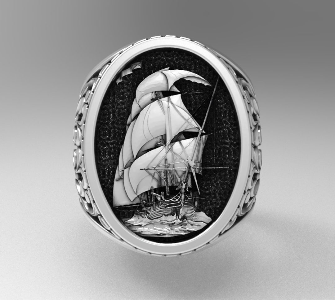 Sailor's Ring,sailing Ship Ring,ship Theme Ring,a Stylish and