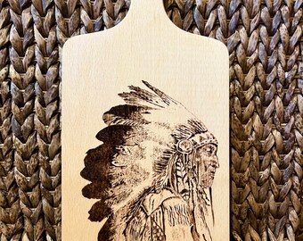 Native American Indian Chief chopping board