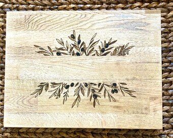 Large solid oak chopping board