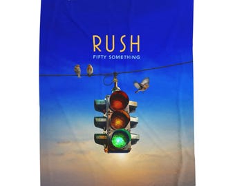 RUSH: Manta con estampado de semáforo de Fifty Something / Manta con diseño de portada de álbum de banda