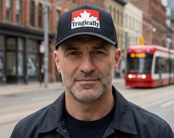 Gorra de camionero Tragically Hip Marlboro con hoja de arce bordada / Bandera canadiense