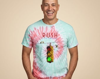 Camiseta Rush Traffic Light Tie Dye / Camiseta con logo de banda