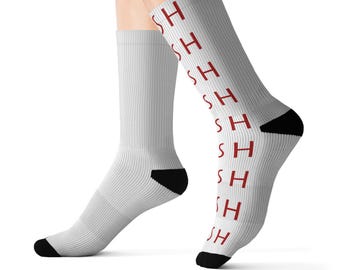 Calcetines con logo RUSH con repetición vertical / Sublimación