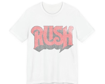 Camiseta con logo retro desgastado de la banda RUSH / camiseta de rock vintage
