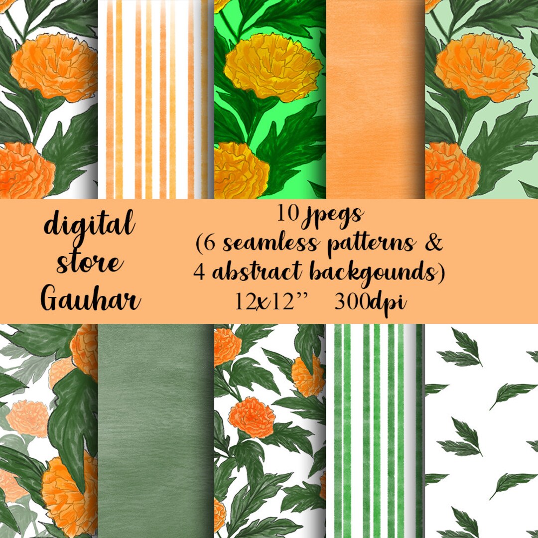 Watercolor Flowers Digital Paper Pack 10 Printable Scrapbooking Papers ...
