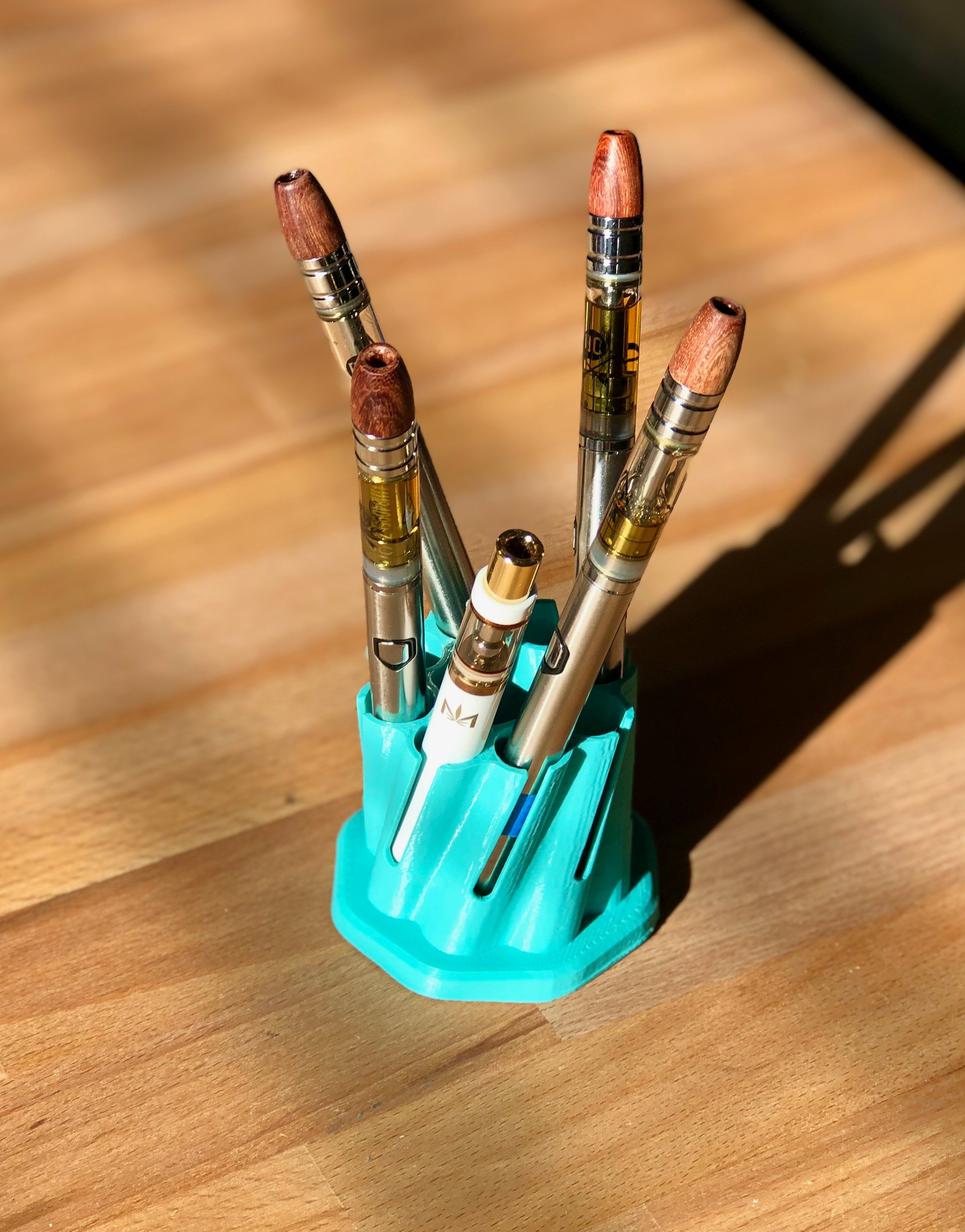 Vape Pen Holder Eight Pens Hyperboloid / Vape Cartridge and Pen Storage