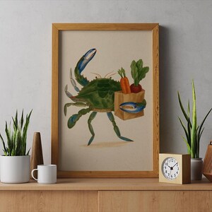 Dinner Crab Picture Digital Print