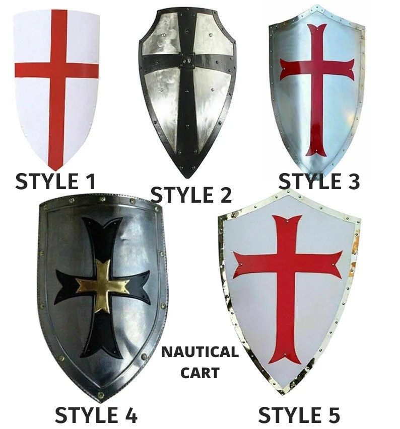 Medieval shield shapes blank heater shield with leather shield