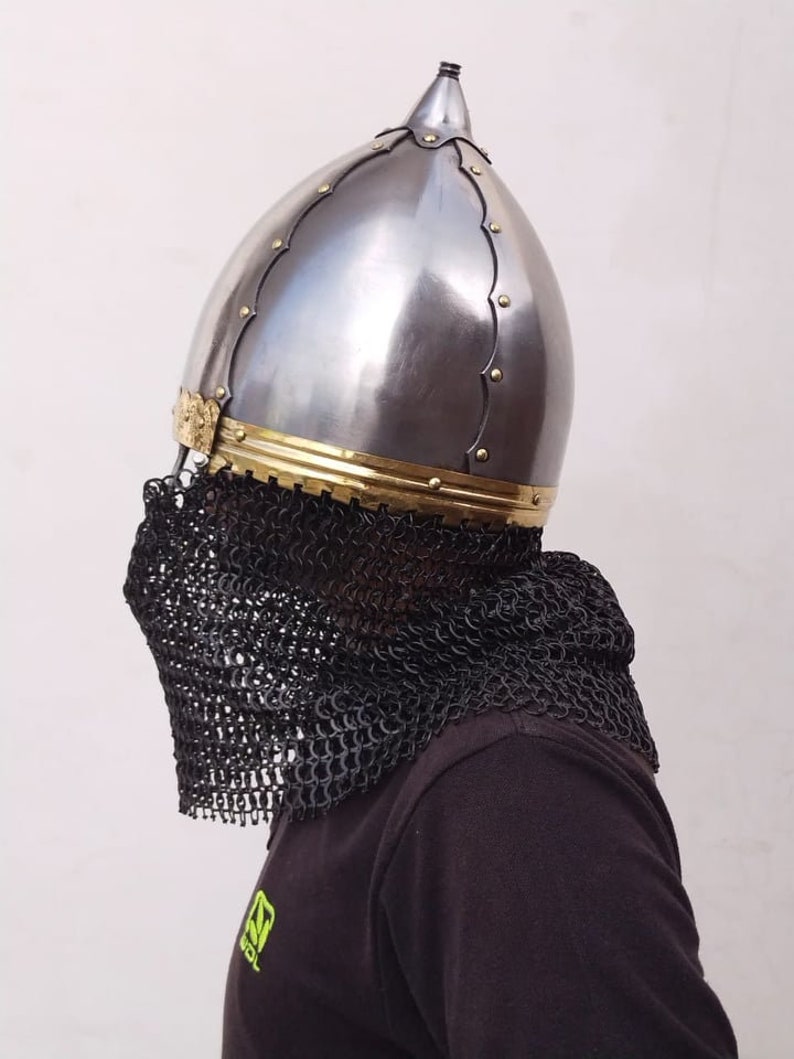 14 Gauge Gnezdovo Helmet Medieval Viking Warrior Helmet Etsy