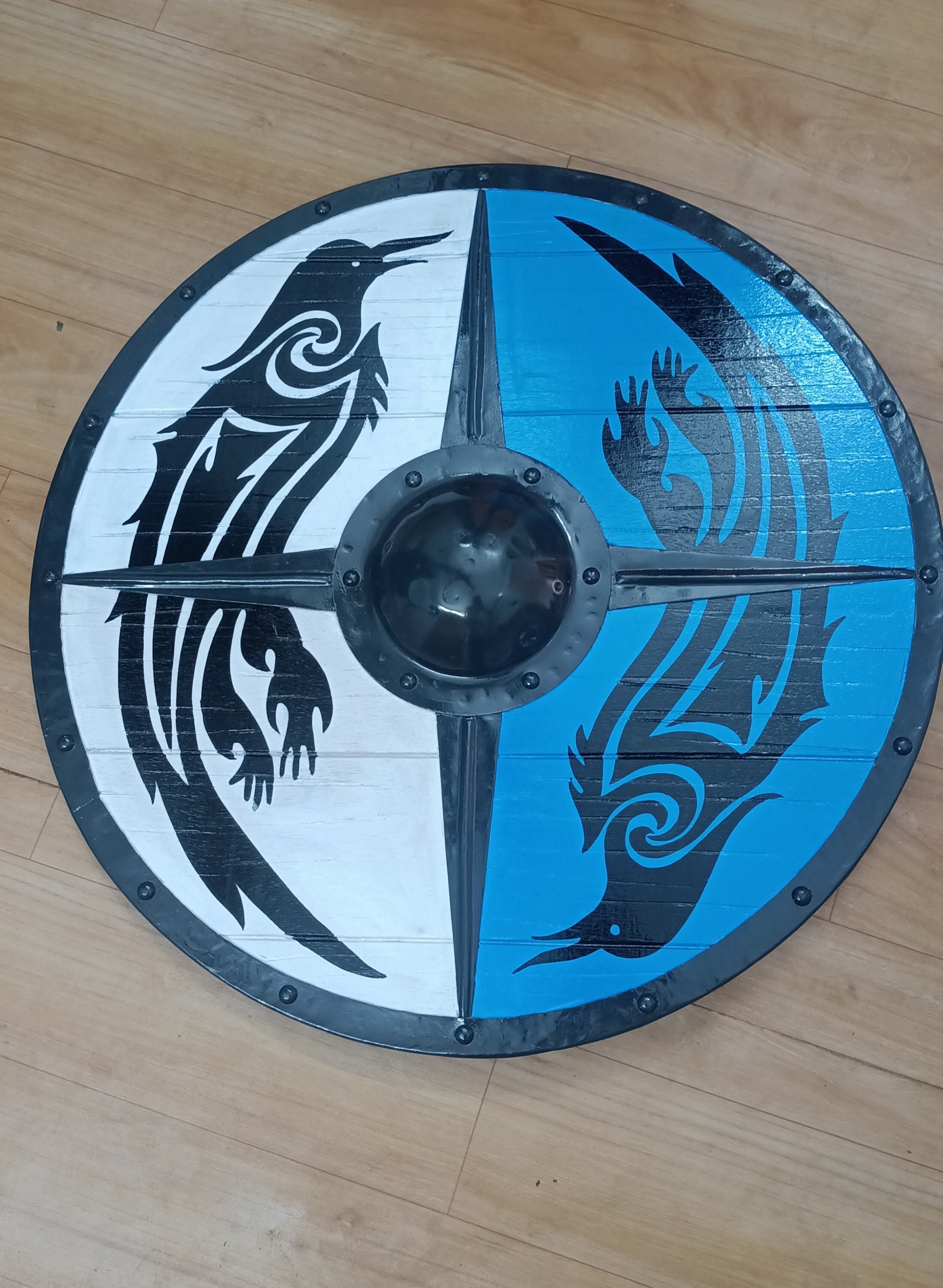 Medieval Eivor Valhalla Shield Raven Shield Authentic Battleworn Viking Shield 