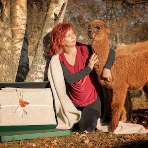 Manta de lana de alpaca blanca, manta de sofá, regional, valiosa, natural, hecha de nuestra propia lana, manta de alpaca, manta de lana, manta de alpaca,