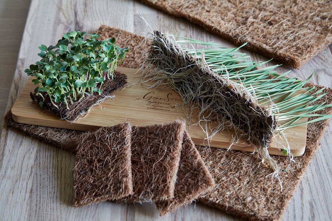 Coco Coir microgreen mat 50x25cms Etsy
