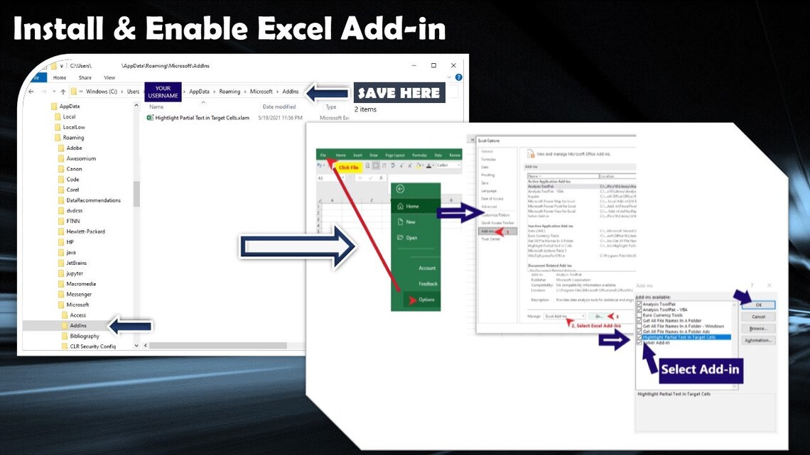 Excel Incell Highlighter Smart Intelligent Excel Tool Etsy