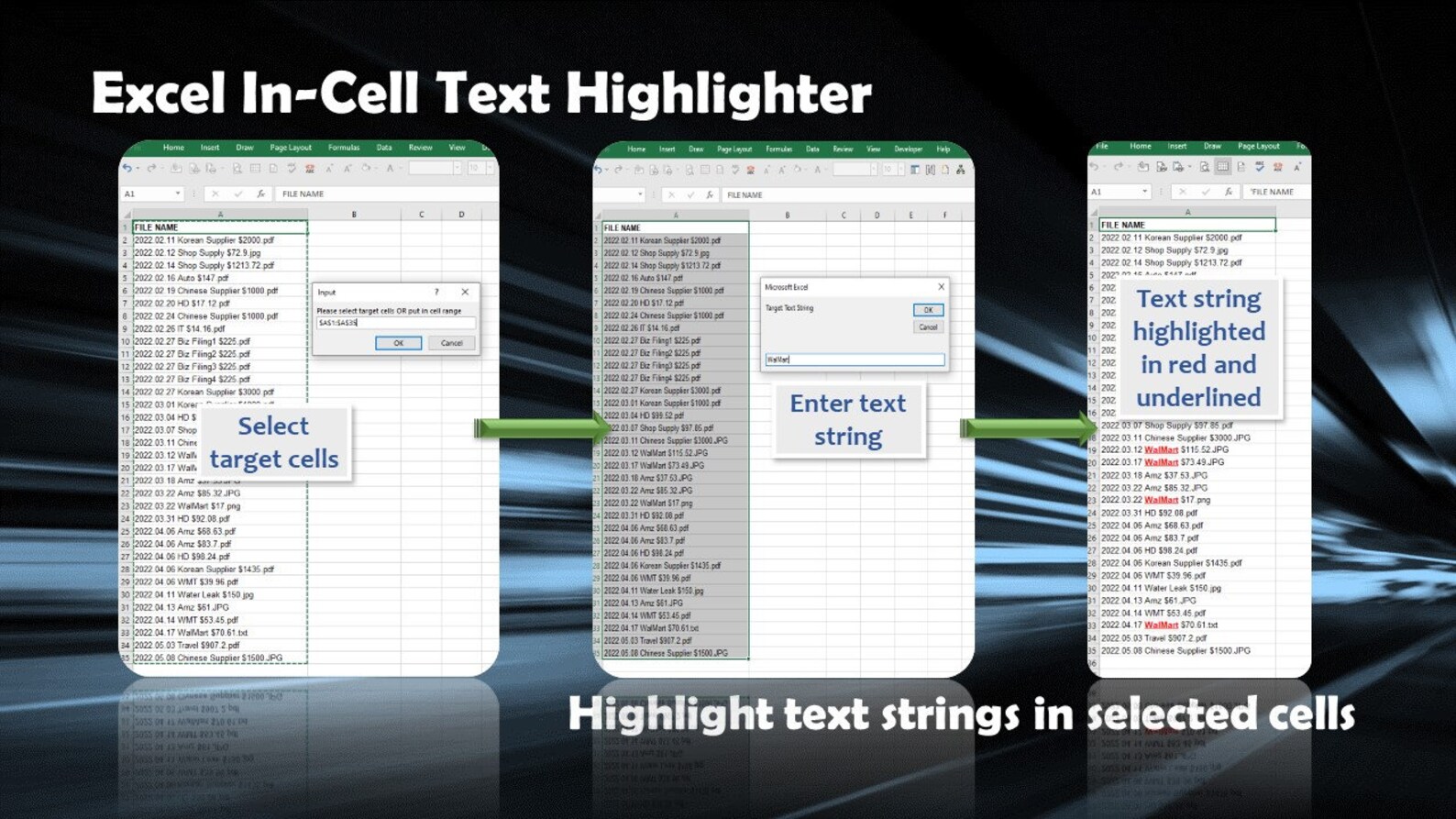 Excel Incell Highlighter Smart Intelligent Excel Tool Excel Macro Add