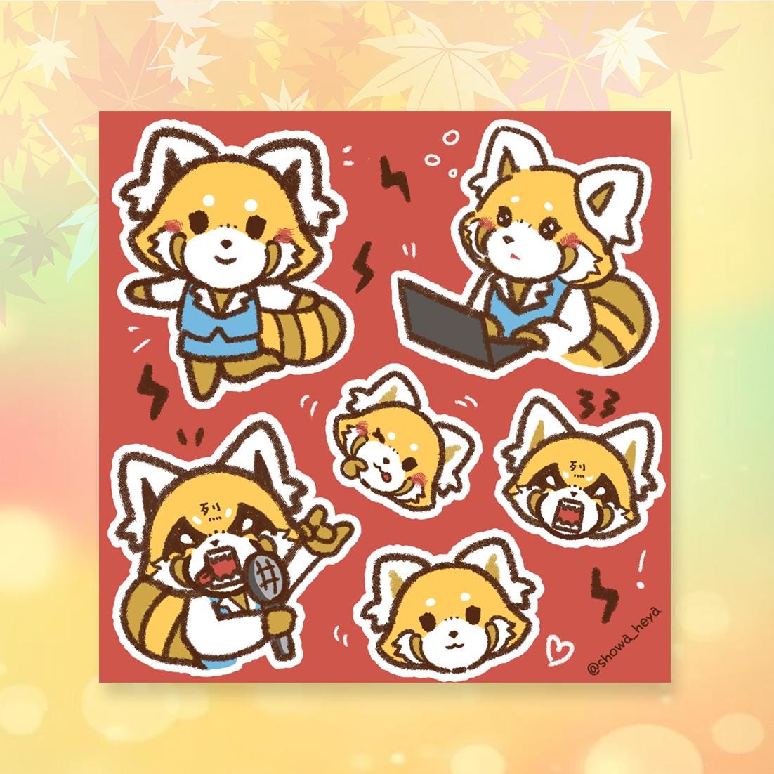 Kirby | Aggretsuko - Die-cut Sticker - Etsy
