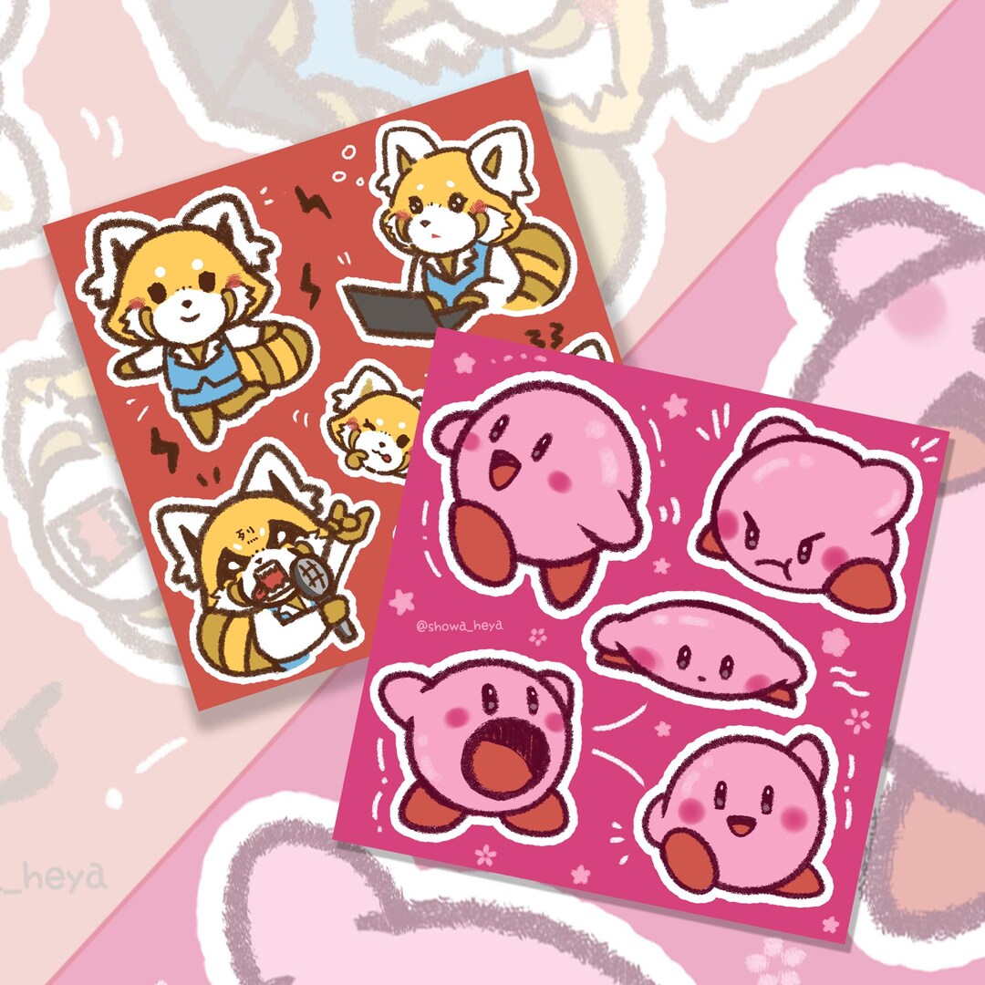 Kirby | Aggretsuko - Die-cut Sticker - Etsy