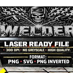 Schweißer Thema Lasergravur Dateien | Mini-Toolbox SVG PNG, invertiert (Digitaler Download)