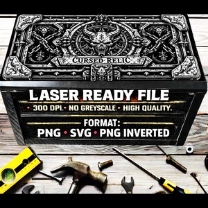 Cursed Relic Box Demon Relic Box Theme Laser Engraving Files | Mini Toolbox SVG PNG ...