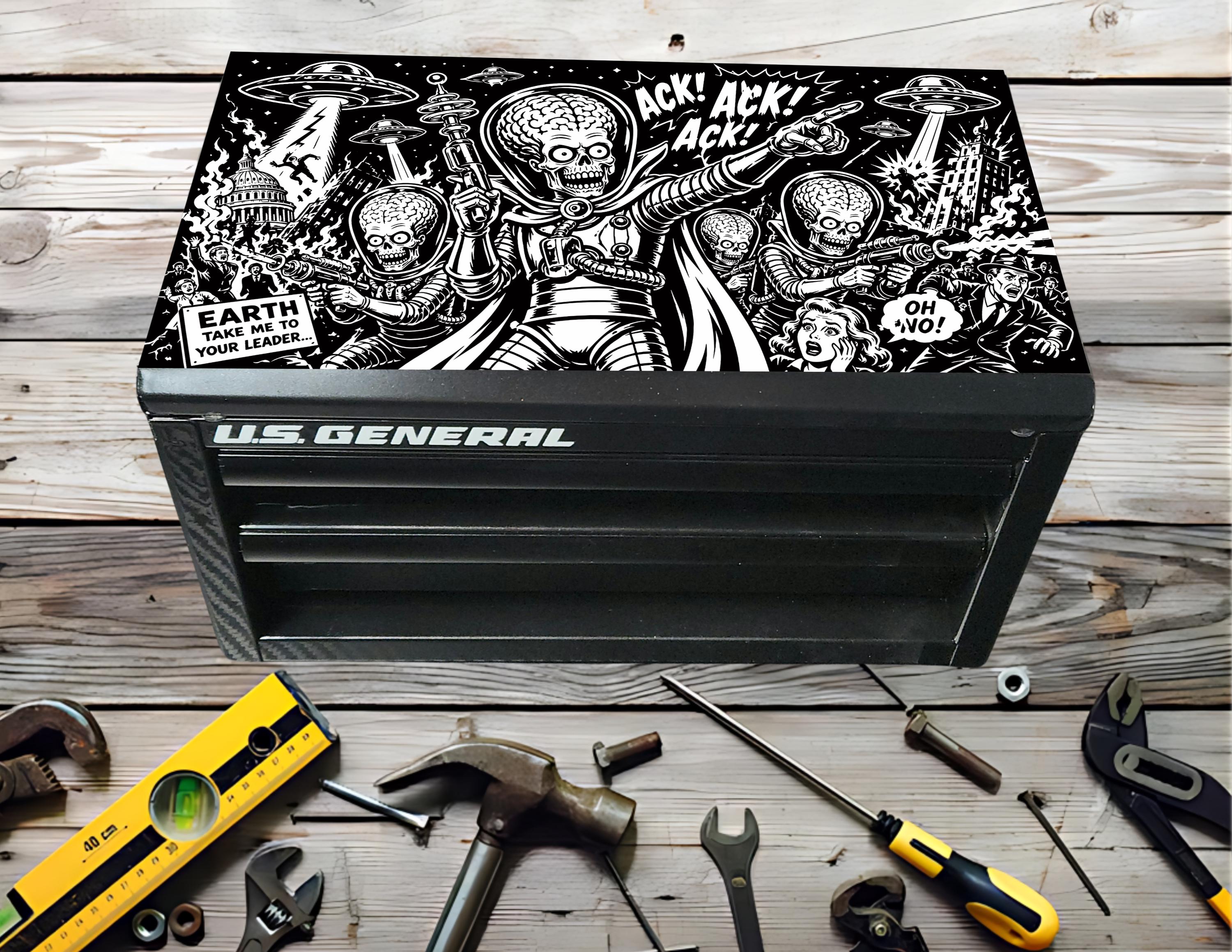 Alien Tools Set Retro Alien Theme Laser Engraving Files | Mini Toolbox SVG PNG (digital ...