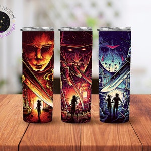 Jason Voorhees - Freddy - Michael Myers - Halloween - Movie Tumbler - Stainless Steel Insulated Tumbler
