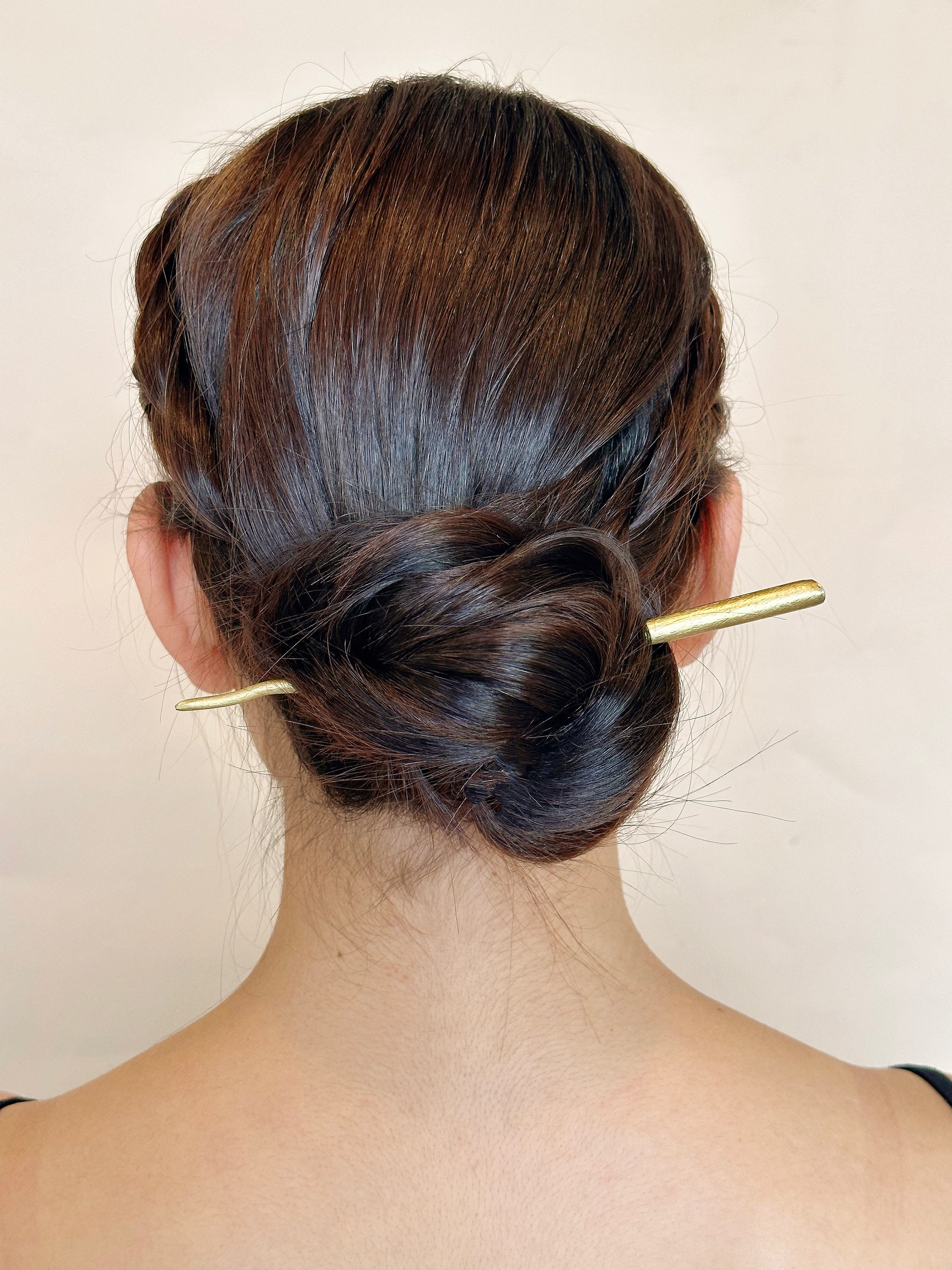 Handmade Brass Wave Hair Pin: Etched Hair Stick - Etsy