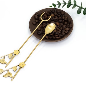 Dessert Fork | Fruit Fork | Cocktail Fork, High Tea Fork, Gift for him and her, Tableware, Housewarm, Brass fork and spoon