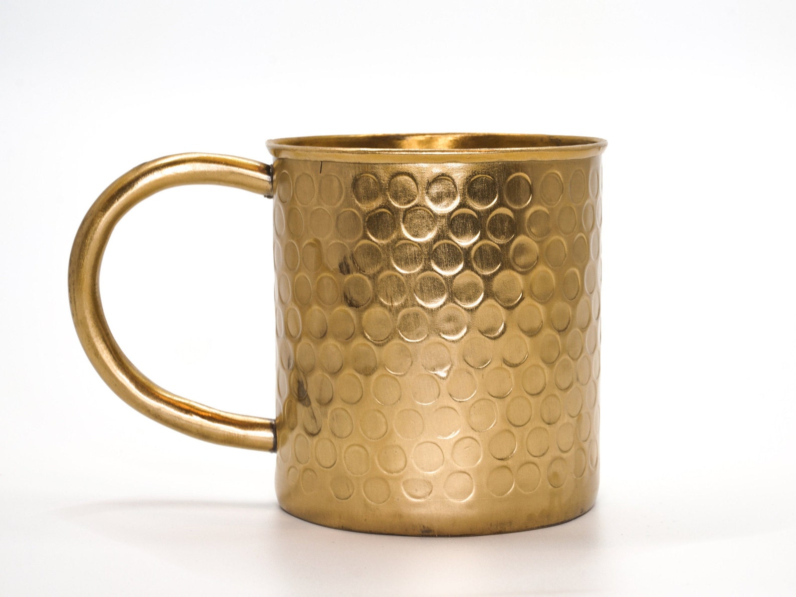 Brass beer Mug Large cylindrical brass mug Vintage Home Etsy