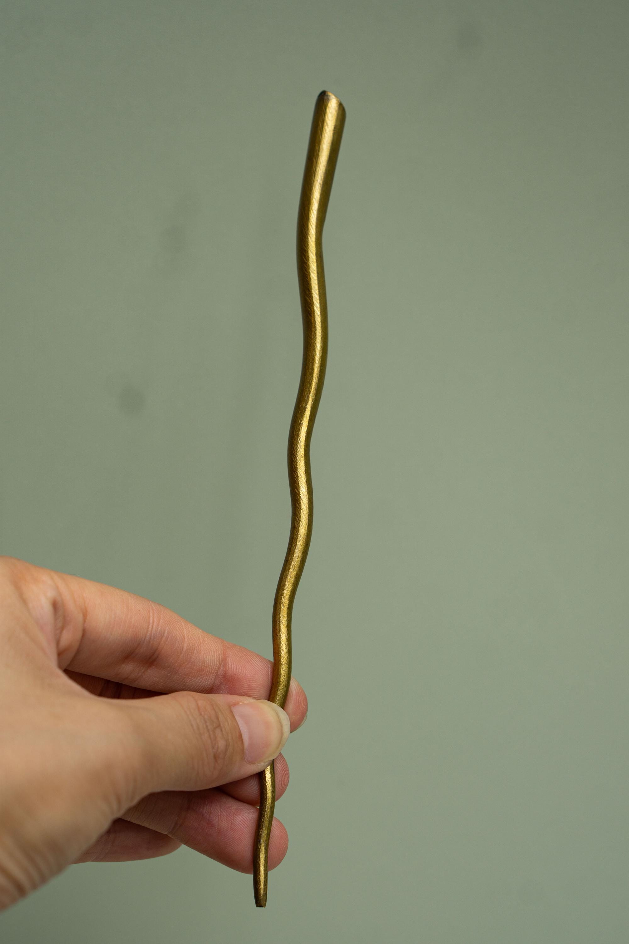 Wave Hair Pin | Brass Hair Stick | Handmade Hair Pin | Gift