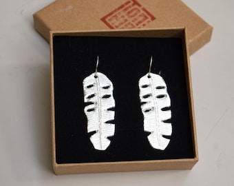 Silver-Plated Banana Earrings: Handmade Quirky Fruit Jewelry