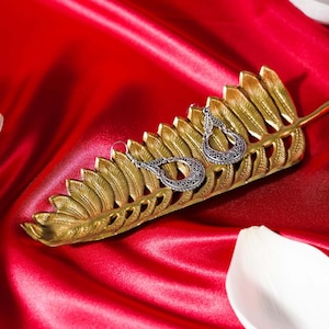 Brass Rings Dish | Jewelry Tray | decorative tray | Fern Lea Tray | gold tray | trinket tray | Tissue Holder | Gift For Her