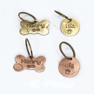 Pet ID Tag | Personalized Pet Dog ID Tag | Copper Dog Tag | Custom Cat Tag | Pet ID tags | Gift for Dog