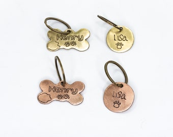 Pet ID Tag | Personalized Pet Dog ID Tag | Copper Dog Tag | Custom Cat Tag | Pet ID tags | Gift for Dog