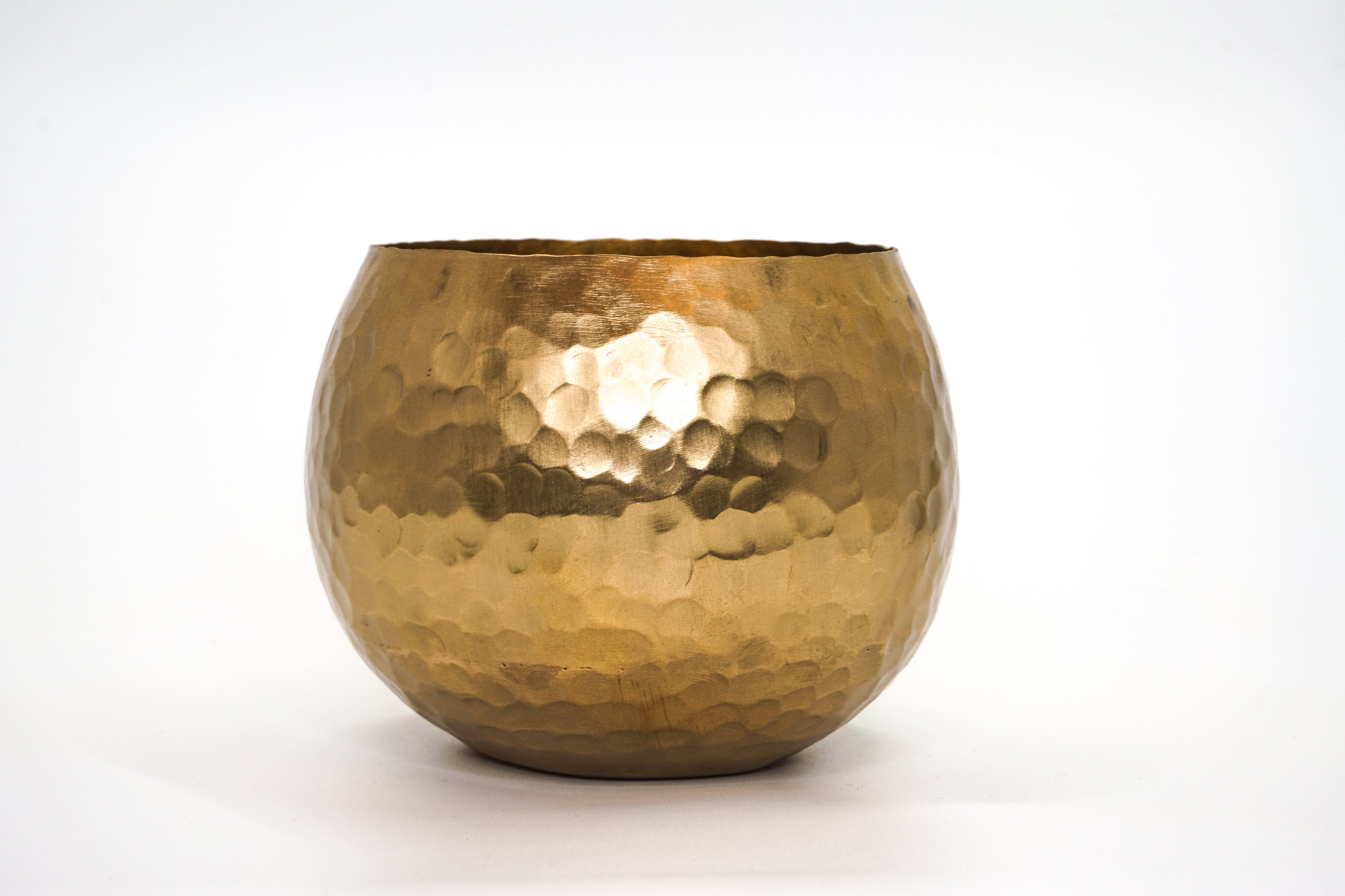 Hammered Brass Candle Holder