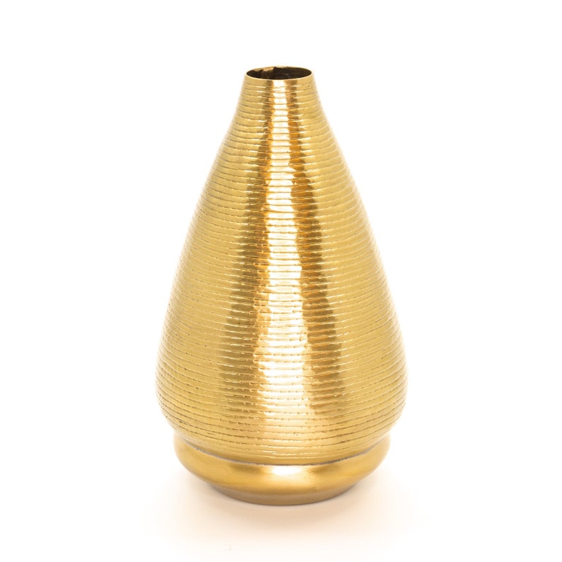 Brass Vase Hand Carved Flower Vase Decorative Vase Copper Vase Bud Vase Gold Vase Small Vase Chestnut Vase image 3