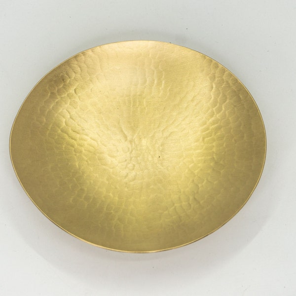 Hammered Brass Dish | Jewelry Brass Tray | Wedding Ring Dish | Gold Brass Dish, Oval Tray, Serving Tray,  Anniversary Gift, Wedding Gift