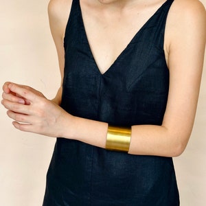 Handmade Brass Cuff Bracelet: Boho Chic Art Nouveau Jewelry