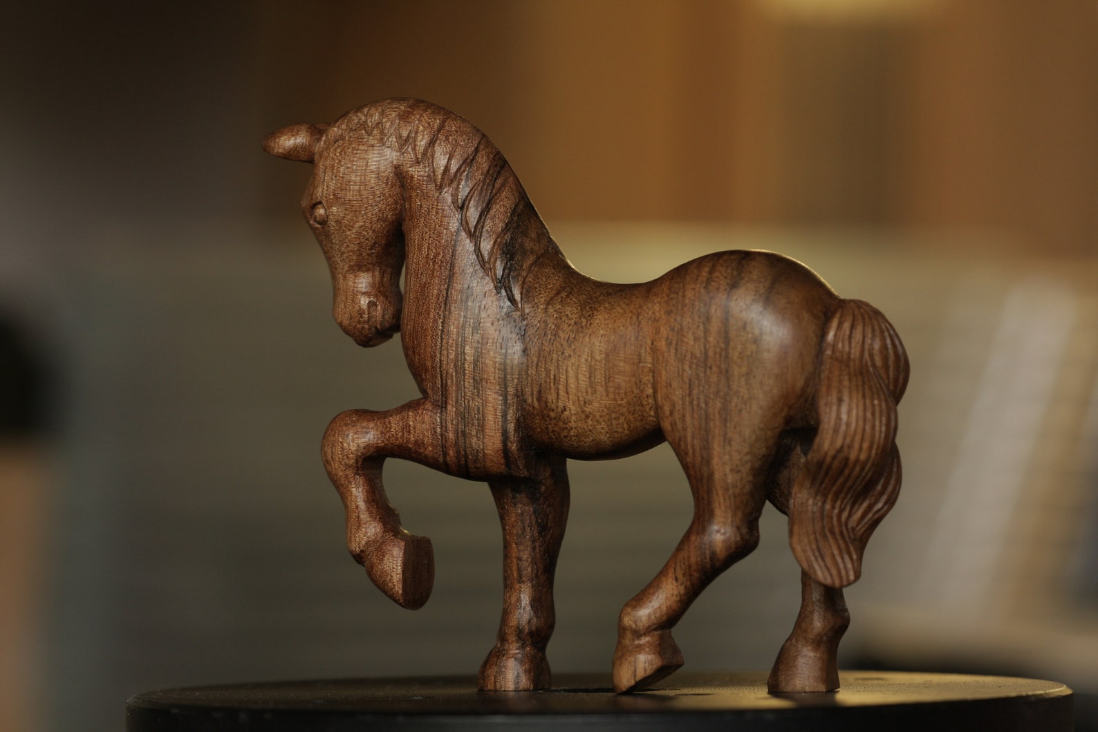 Wooden horse statue miniature carving sculpture. Etsy