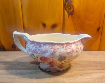 Royal Doulton Pomeroy Red Gravy Boat.  6-7/8"L