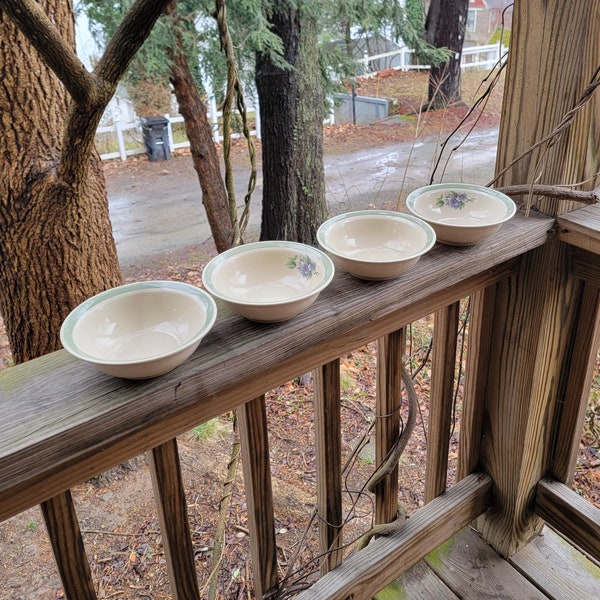 4 Pfaltzgraff Garden Party Cereal Bowls. they Measure 6-3/8"W x 2"H
