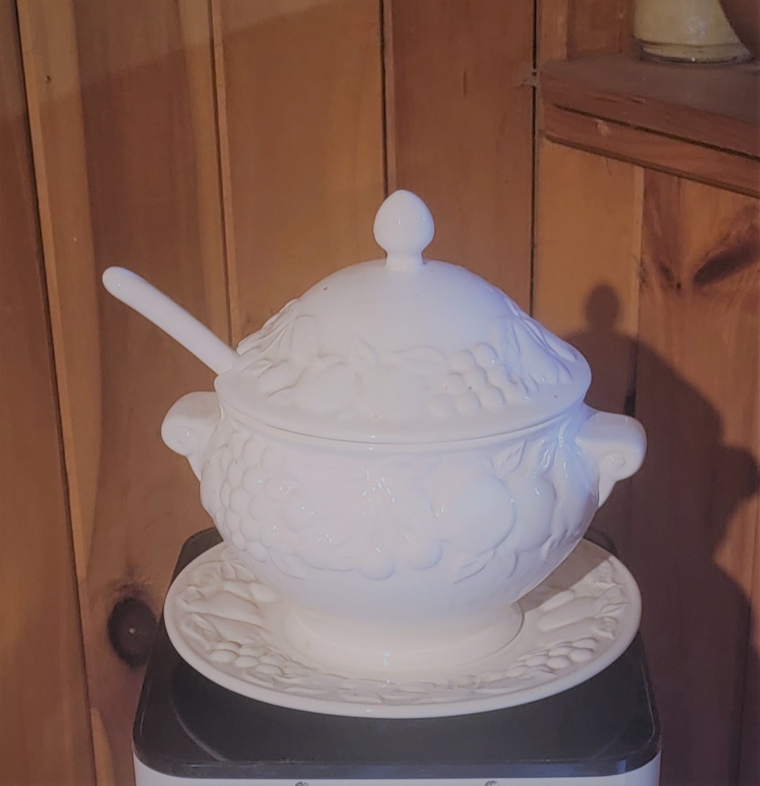 Uureen Soup Tureen With Ladle & Underplate Portugal - Etsy