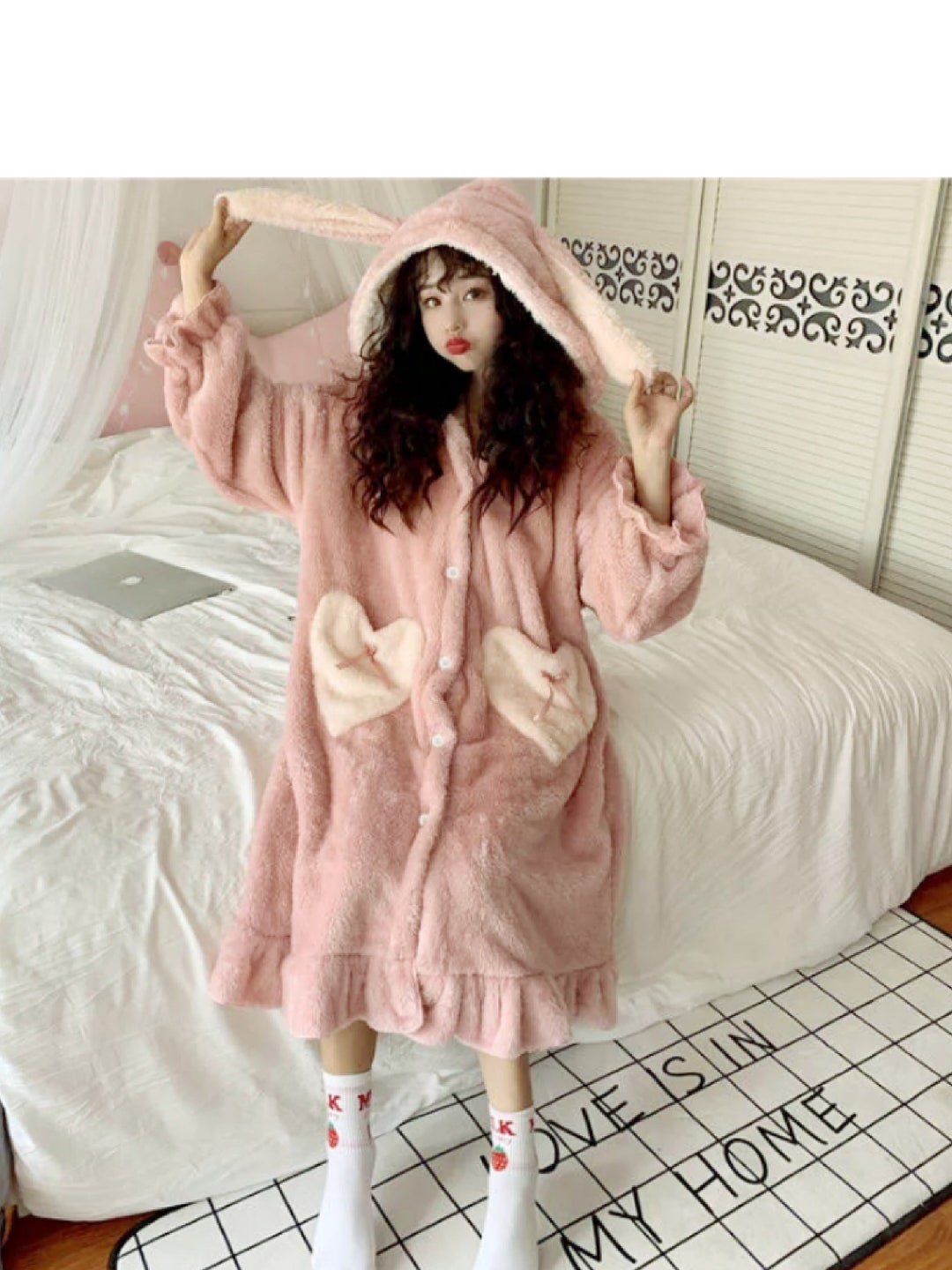 MFORTAB Winter gown coral velvet women's pajamas velvet