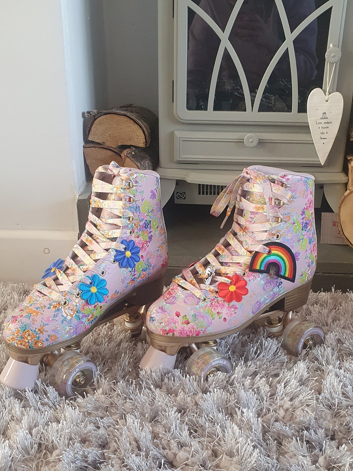 Rainbow Roller Skate Accessory Boots Shoes Ice Skate Etsy
