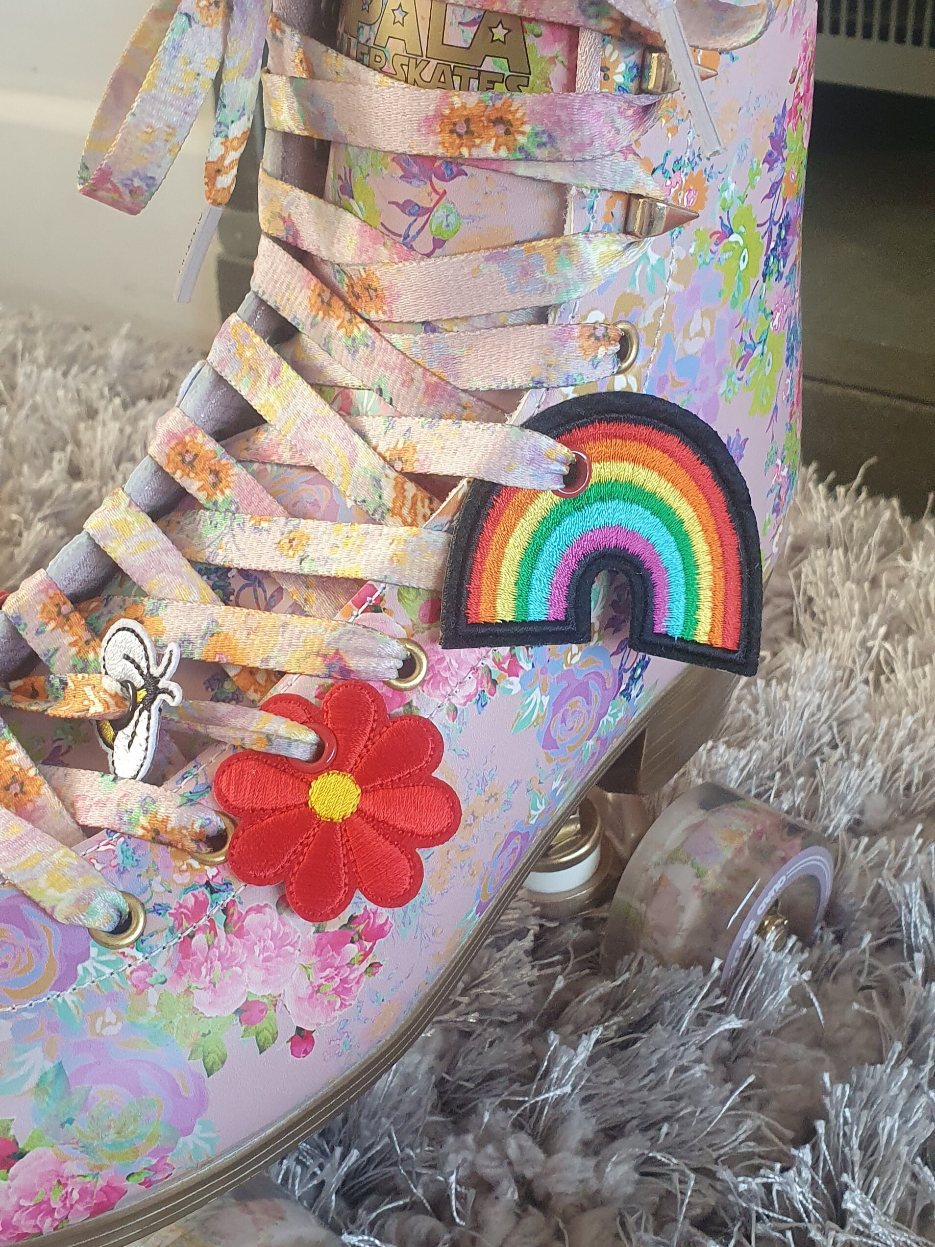 Rainbow Roller Skate Accessory Boots Shoes Ice Skate Etsy