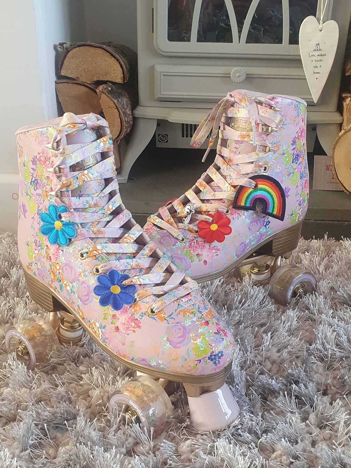 Rainbow Roller Skate Accessory Boots Shoes Ice Skate Etsy