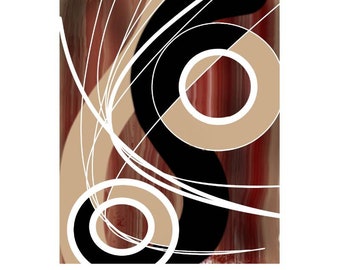 Red and tan abstract